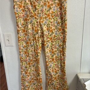 LOFT Floral Print Pants size 12